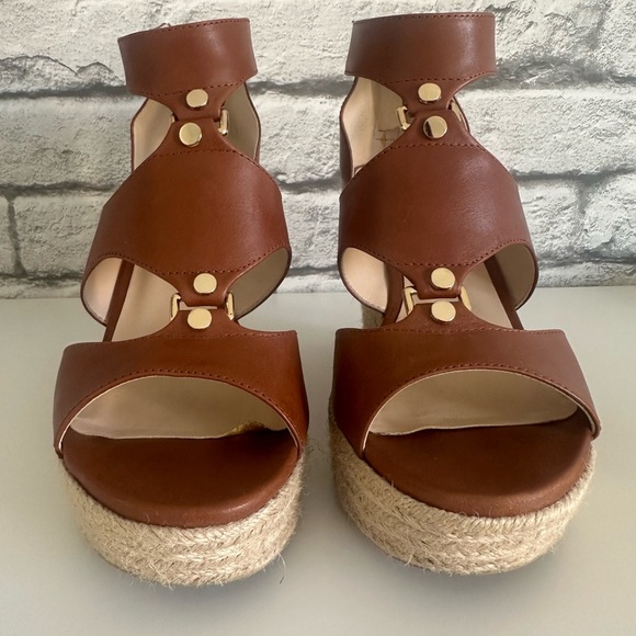 ✨Host Pic✨ Karl Lagerfeld Paris Savoie Leather Espadrille Wedges (Size 7) - Picture 1 of 7